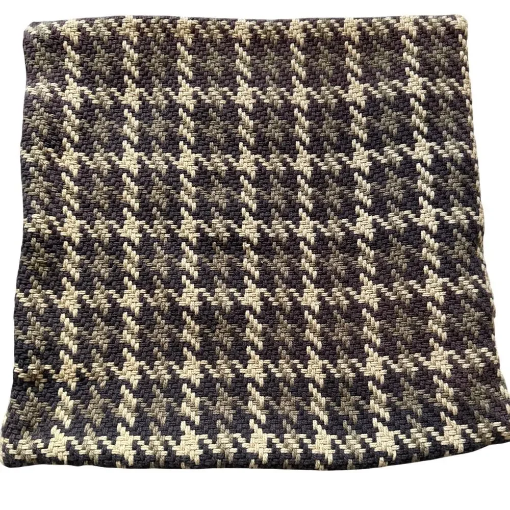 Crate and Barrel B Costas Seville 2 Pillows Covers Plum Brown Tan Tweed 18x18